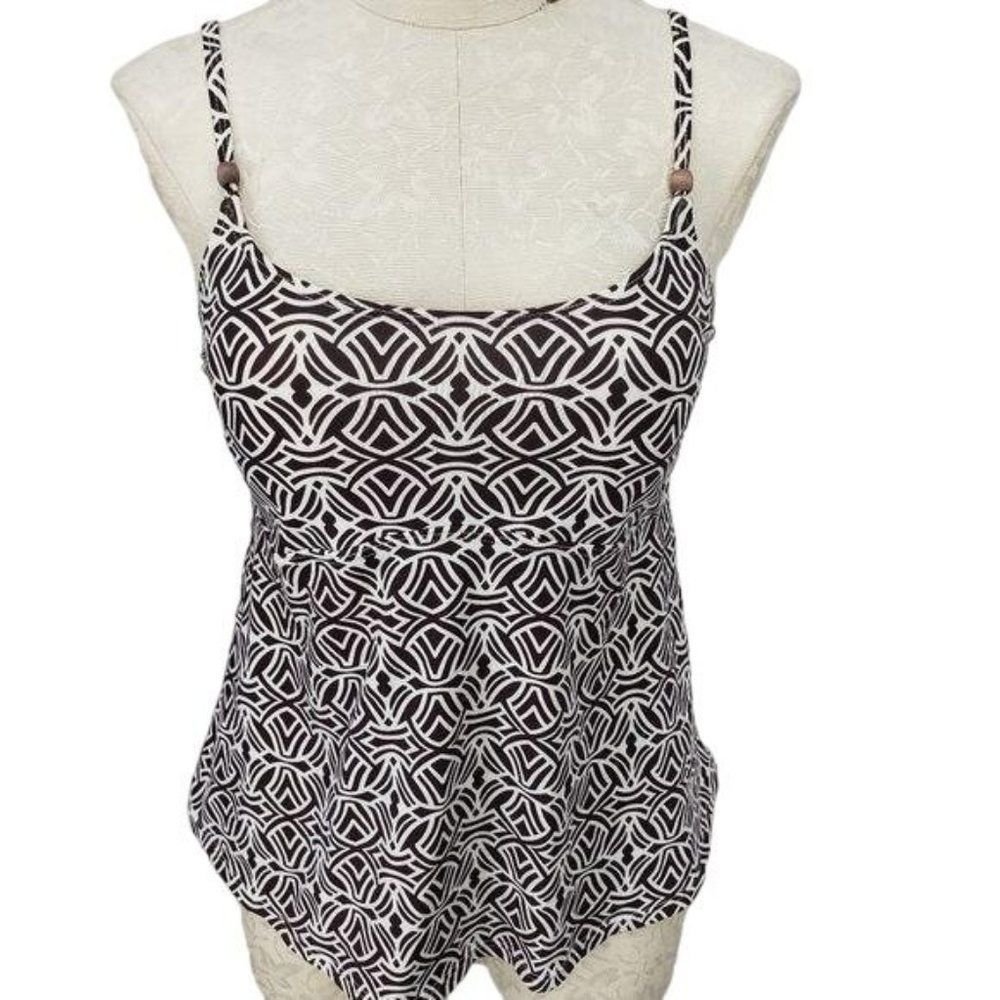 Motherhood Black‎ Printed Small Tankini Top Swim Suit